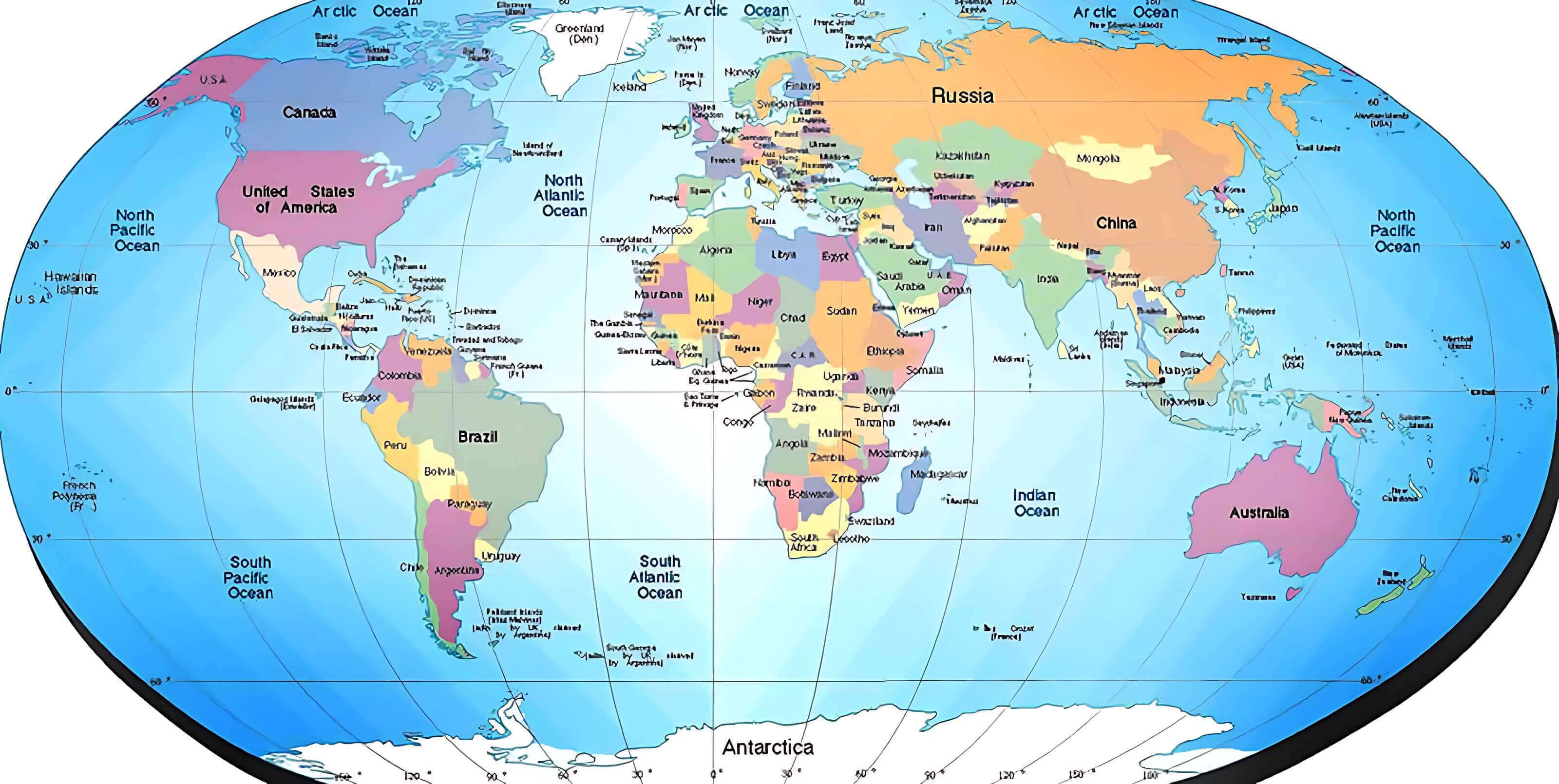 World countries printable map