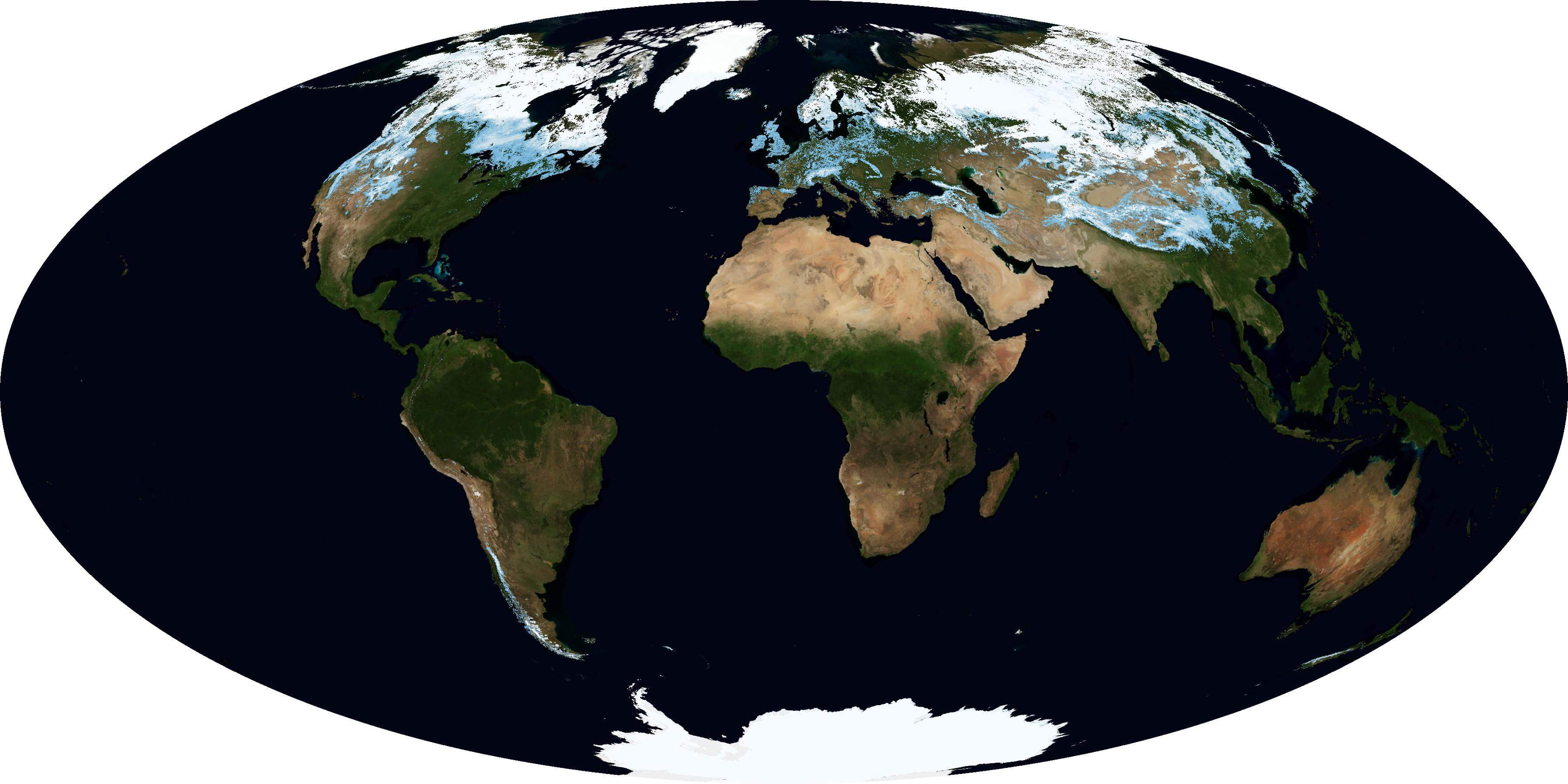 World Satellite map
