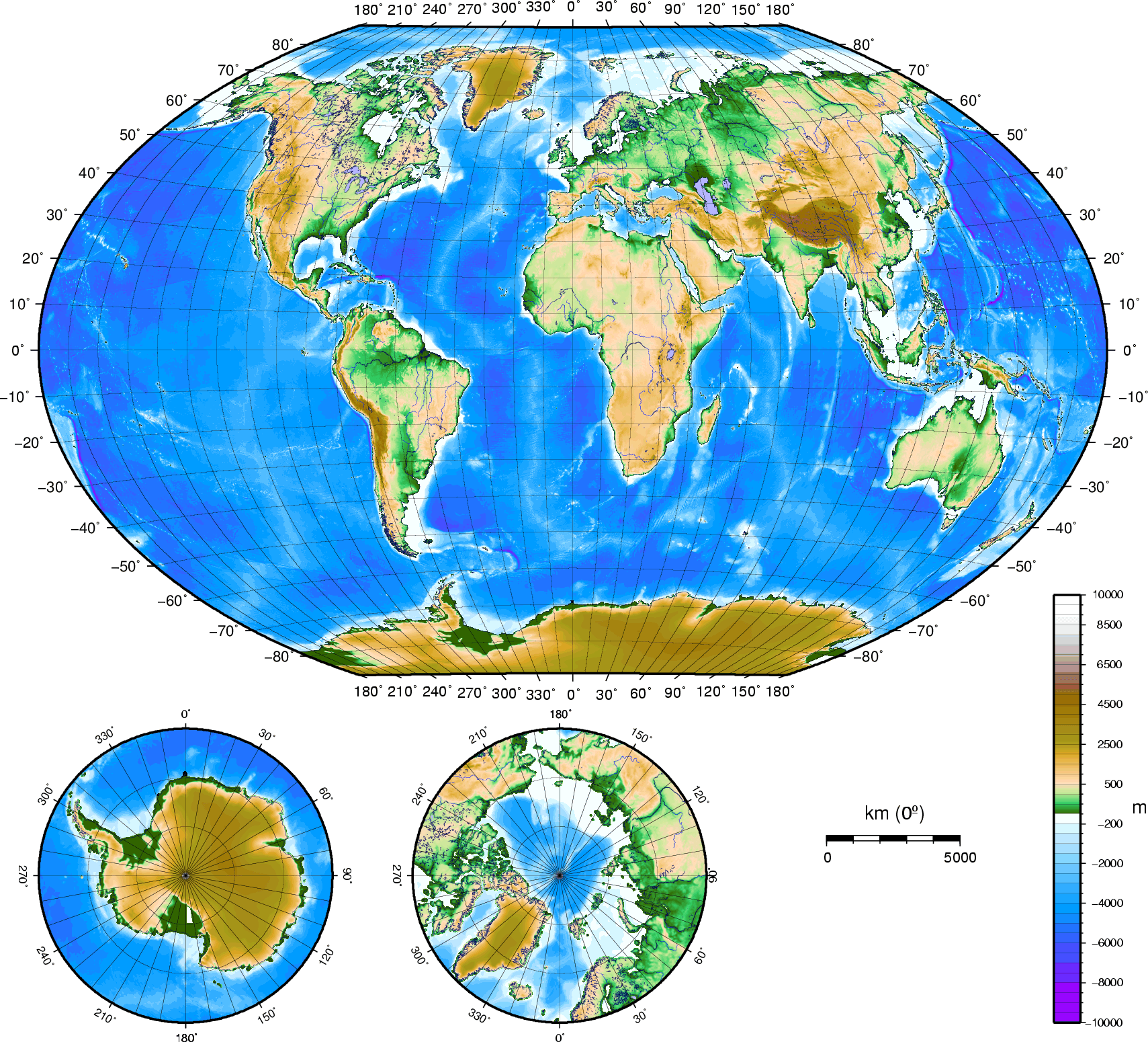 World Altitude Map