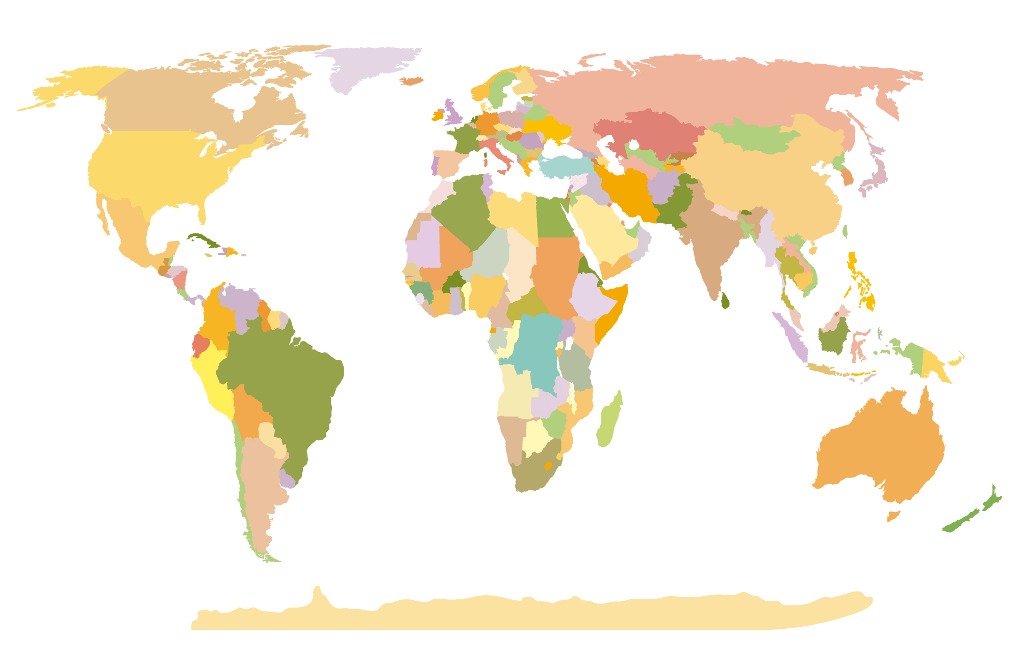 World Countries Blank Map