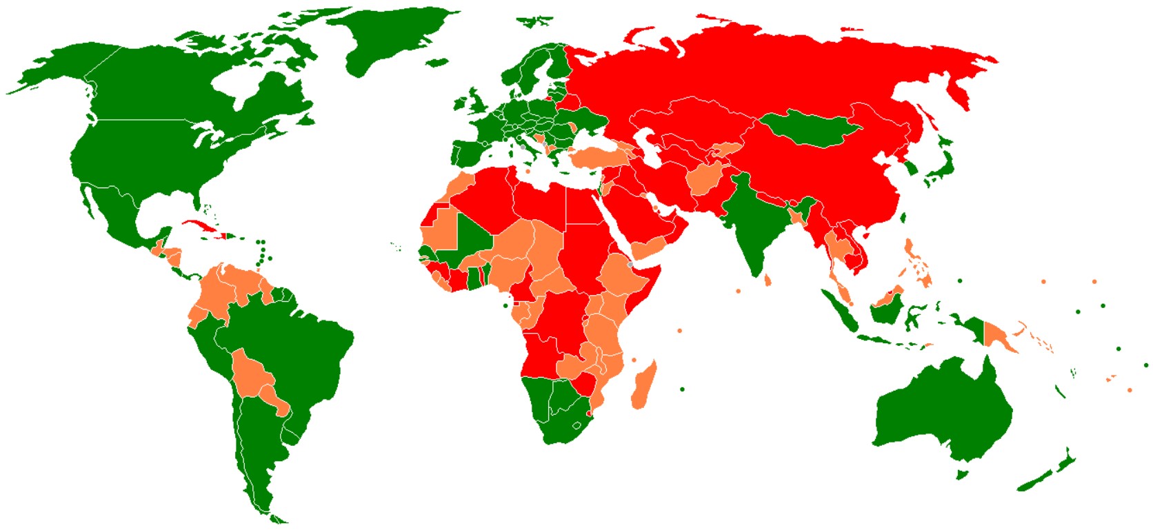 World Freedom Map 2005