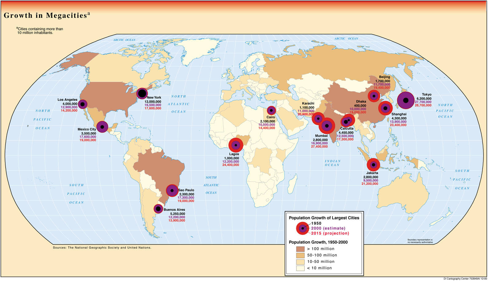 World Mega Cities Map