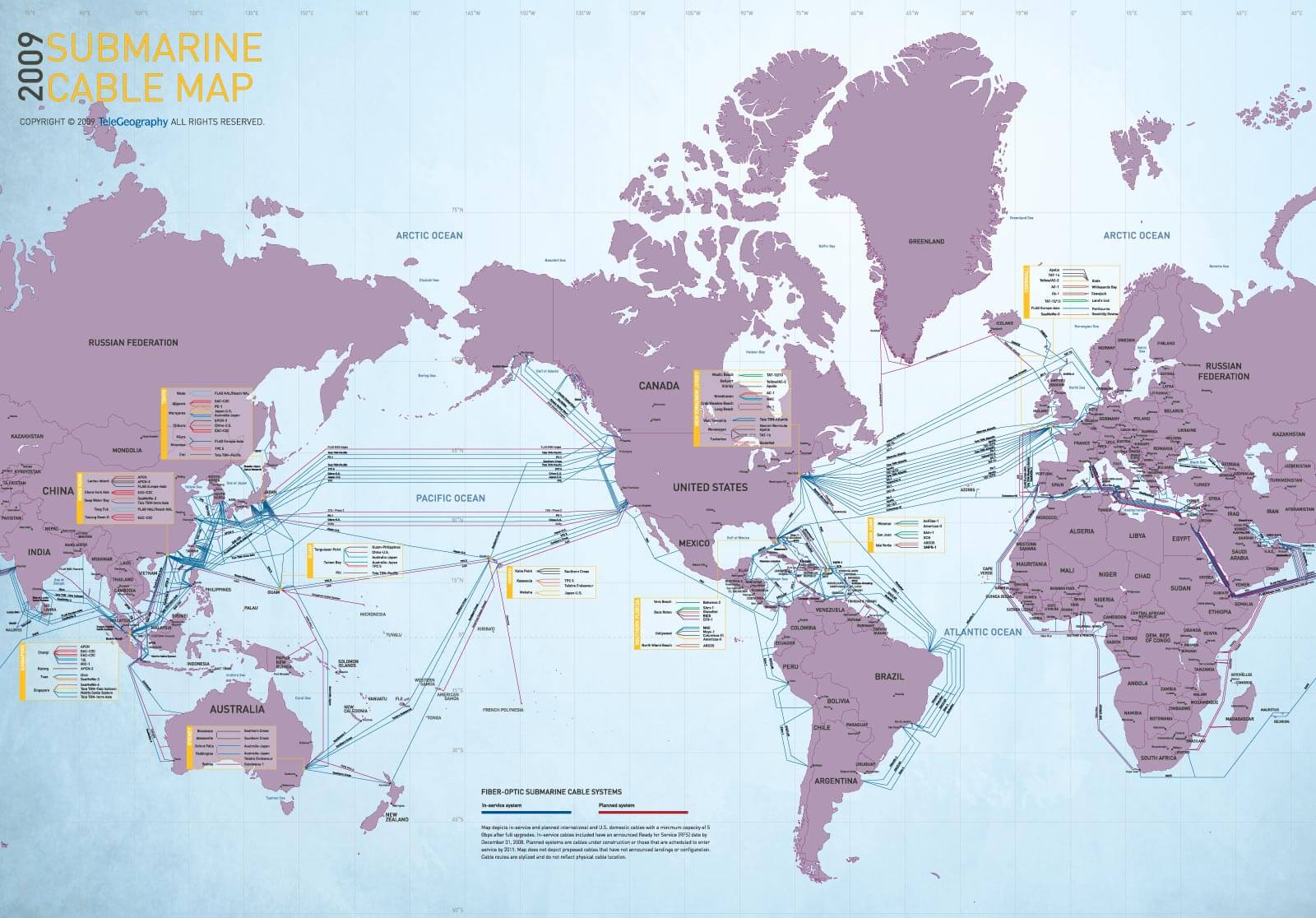 Gimnasta inyectar Decepcionado World Submarine Cable Map