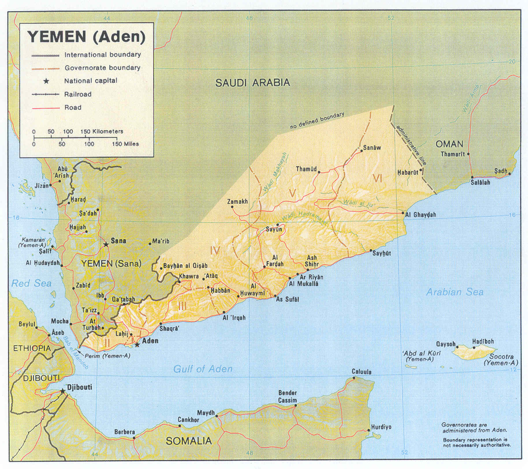 Yemen Map Yemen Map