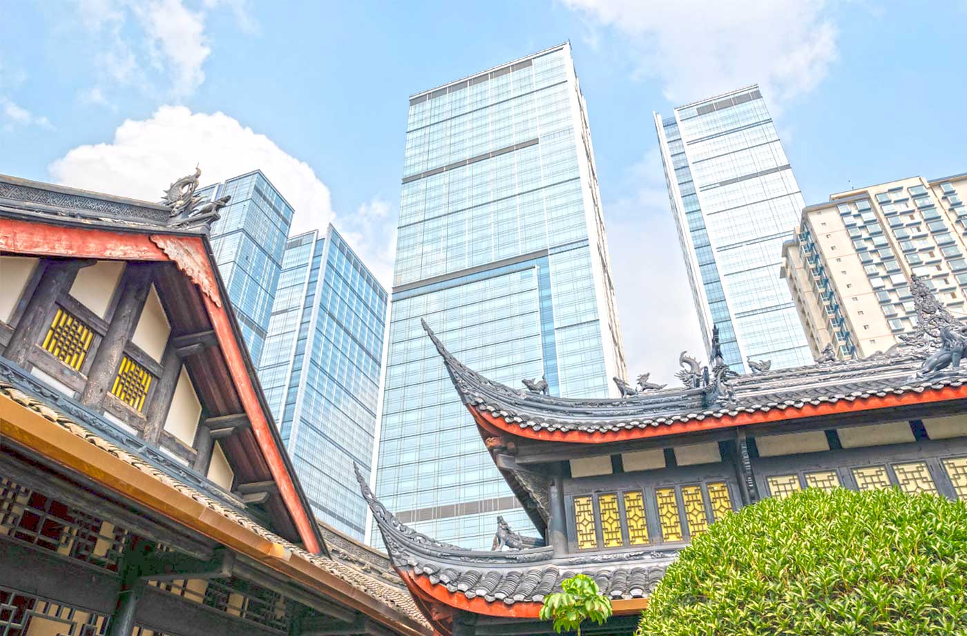 Chengdu City Downtown Buildings