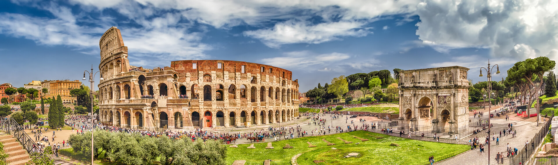 Colosseum and Arch of Constantine, Rome, Italy