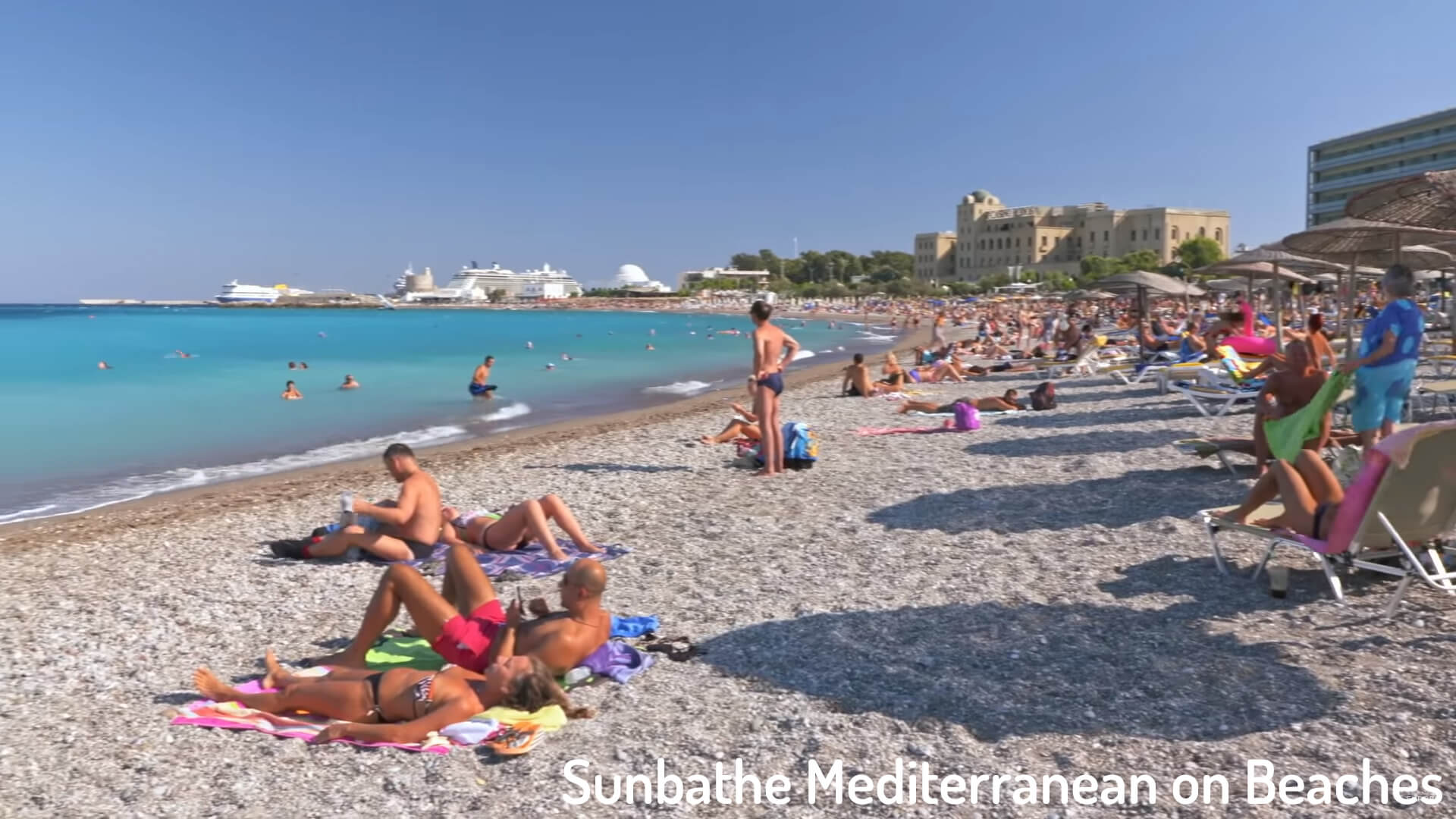 Sunbathe Mediterranean on Beaches