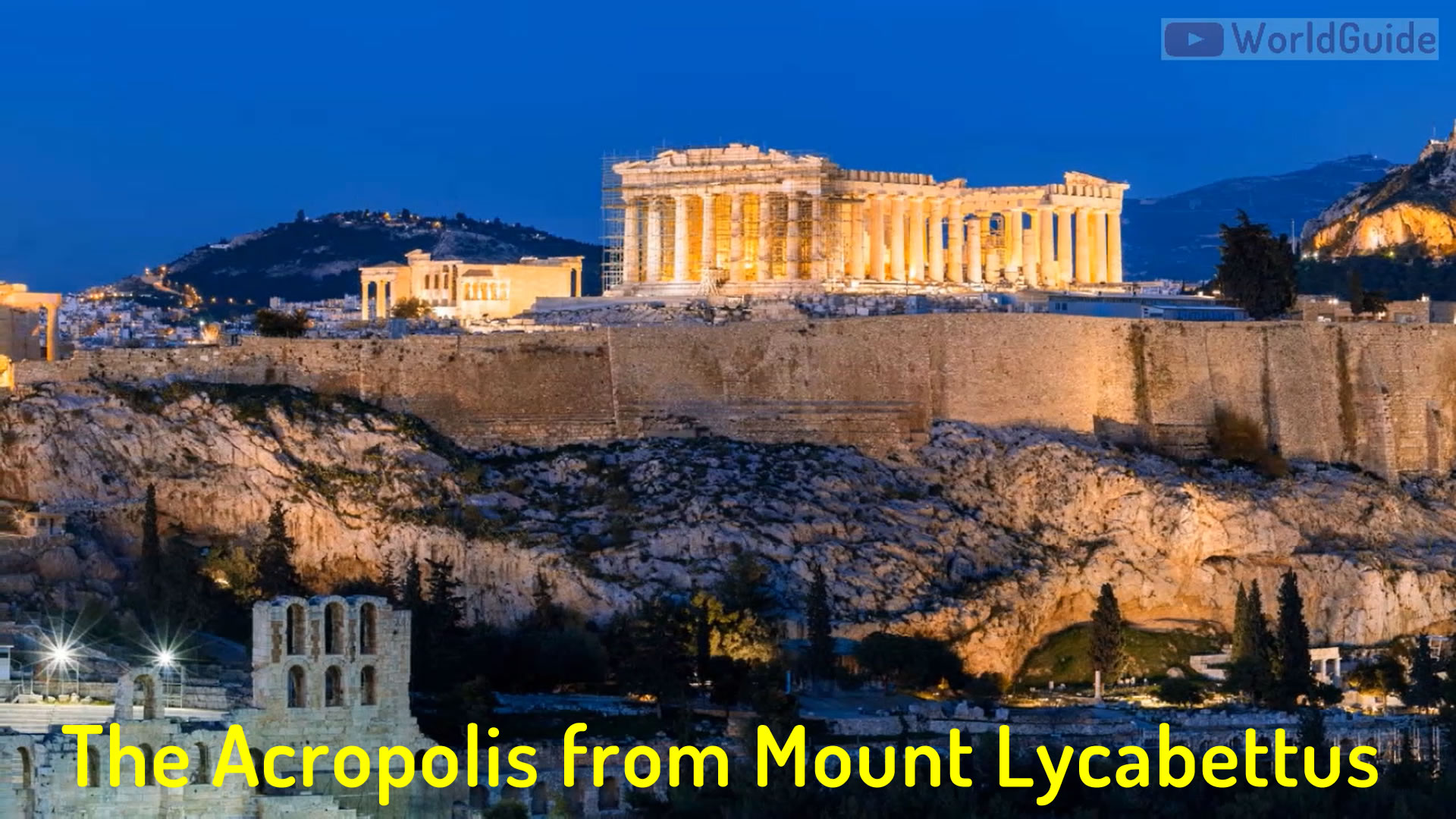 The Acropolis of Athens as seen from Mount Lycabettus