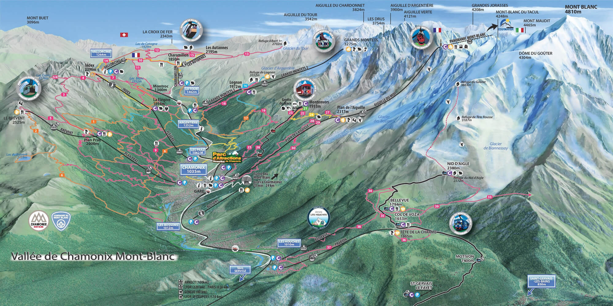 chamonix map france