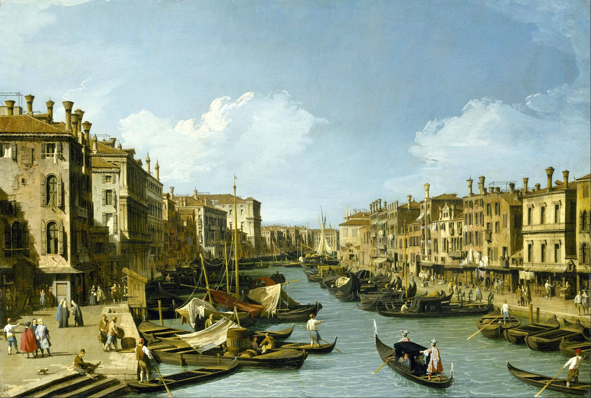 Grand Canal in Venice from Palazzo Flangini in 1738