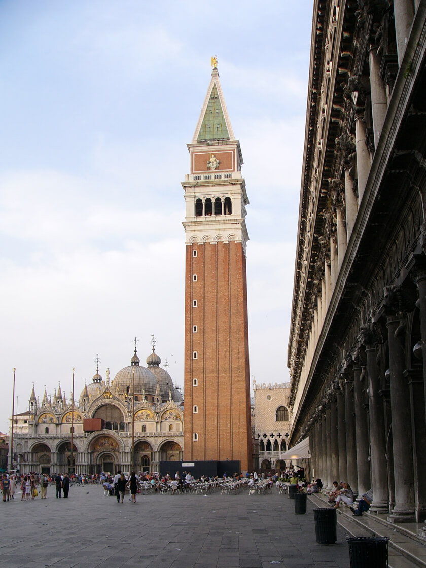 Piazza San Marco in Venice, with St Mark's Campanile and Basilica