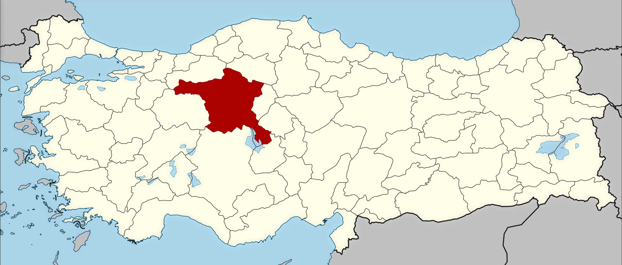 Location of Ankara on Turkey Map