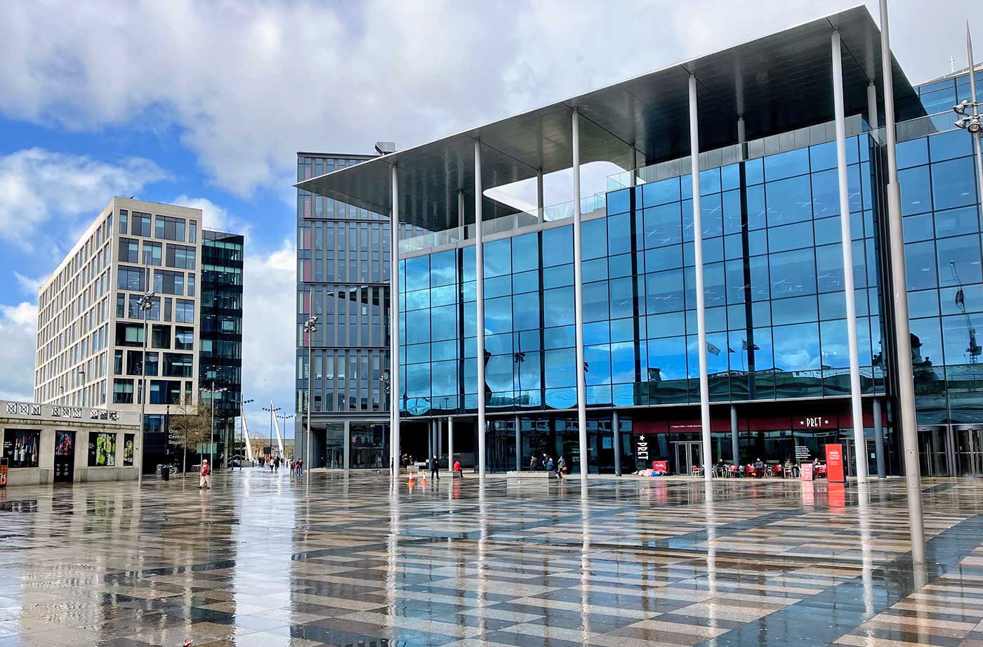 Cardiff City Central Square and BBC Building