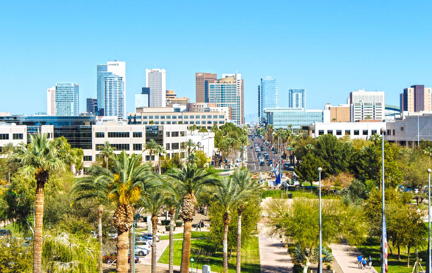 Phoenix City Downtown 
View