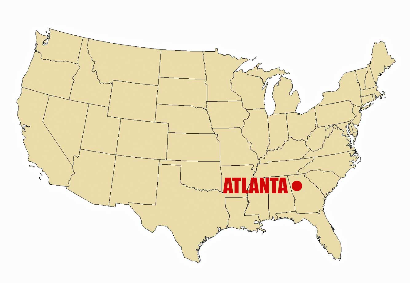 Essence of Atlanta - Location Of Atlanta On USA Georgia Map