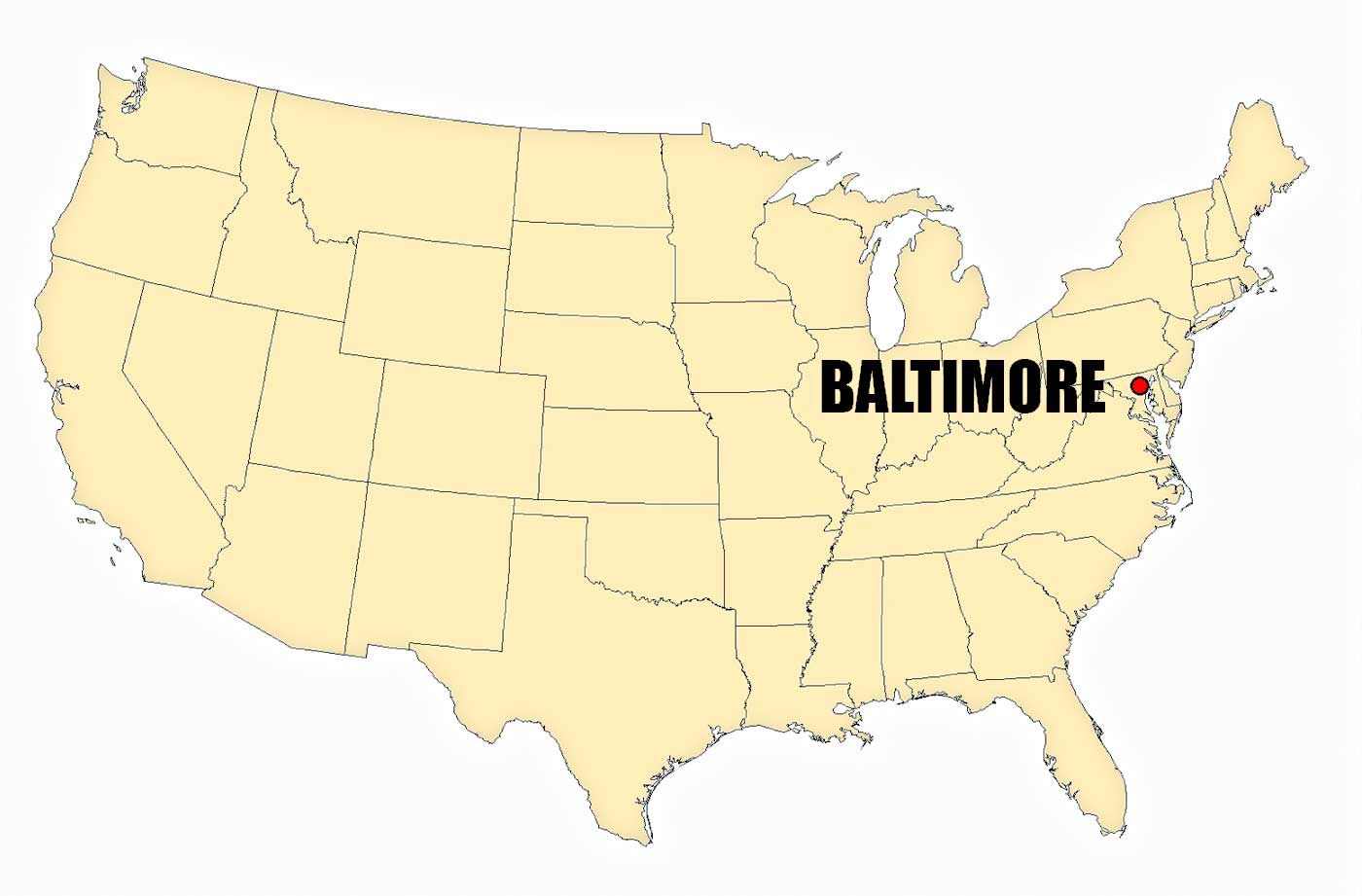 Exploring Baltimore Location Of Baltimore On Maryland US Map