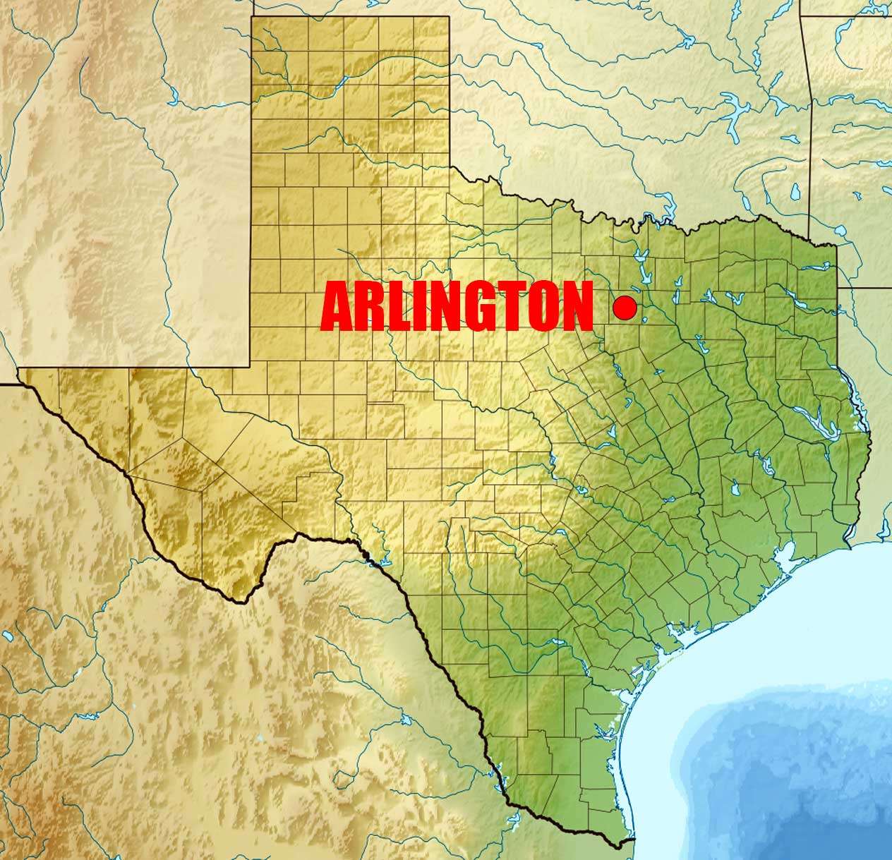 Location of Arlington on USA Map